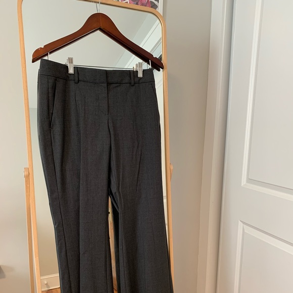 Theory Pants - Theory charcoal gray trousers in stretch wool 4